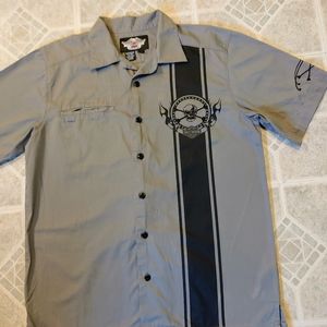 Harley Davidson Short Sleeve Cotton Shirt  Medium